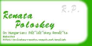 renata poloskey business card